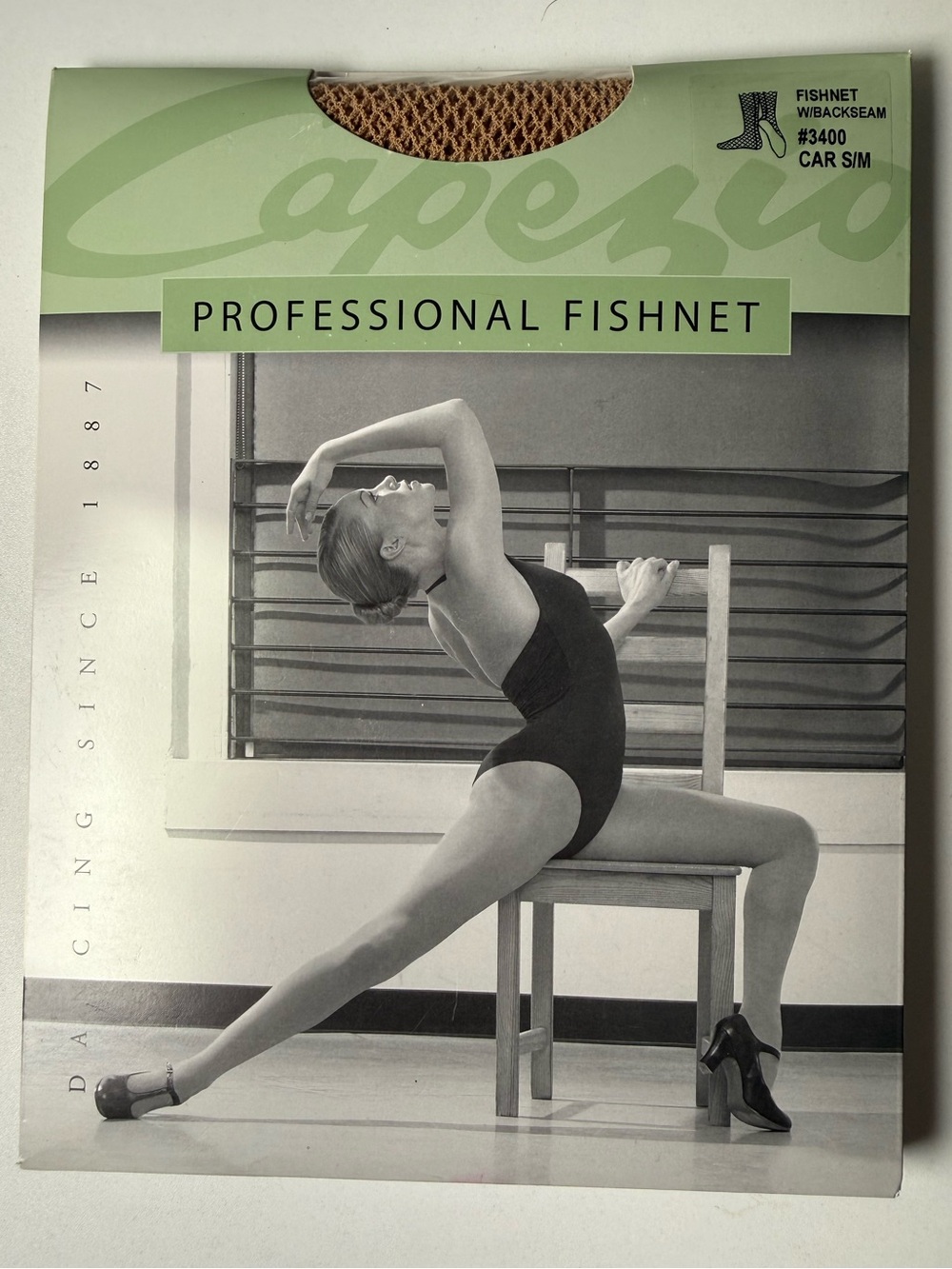 💃 Capezio 3400 Professional Fishnet Tights with Backseam (NIB)